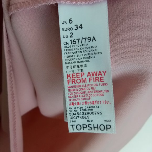 Topshop Dusty Pink Off Shoulder Flutter Summer Dress 2 - Picture 14 of 15